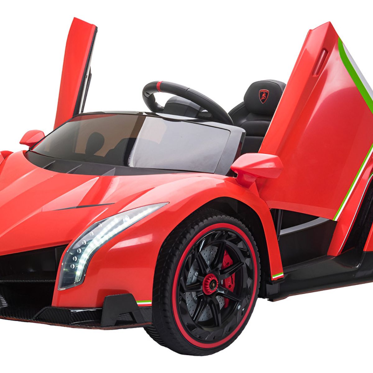 LITTLE MONKEY - Auto Eléctrico Infantil Tipo Lamborghini 12V Control Remoto Luces Sonido MP3 Niños