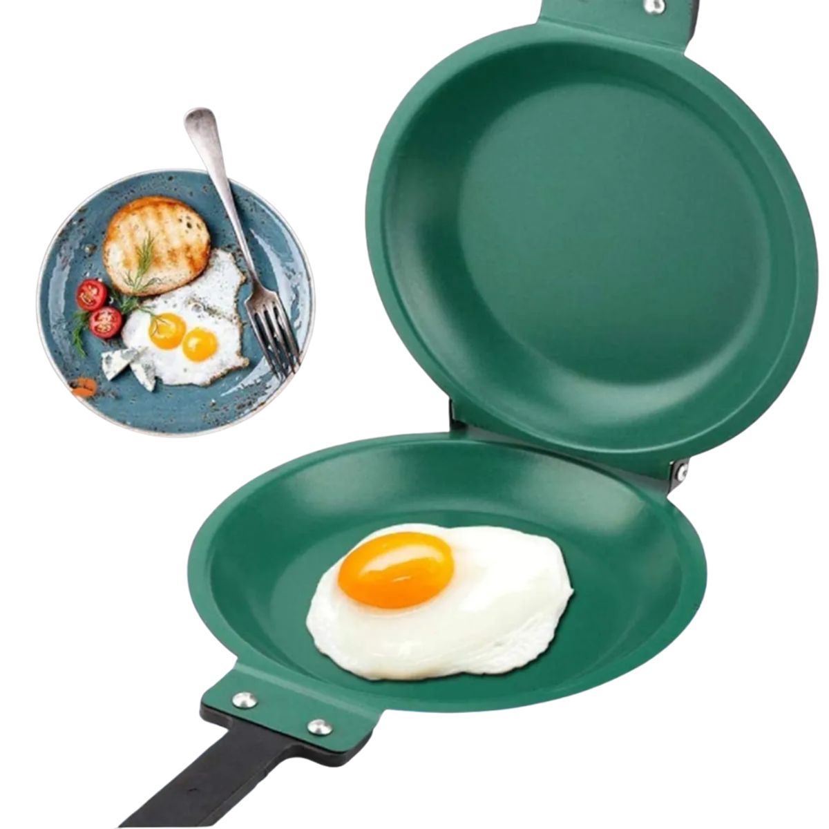 GENERICO - Sartén Doble Cara Antiadherente de Cerámica