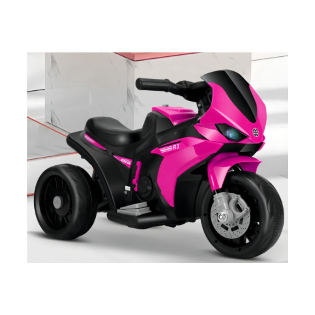 GENERICO - Moto Eléctrica Recargable Niños Niñas Con Tres Ruedas Niño Color Rosaso