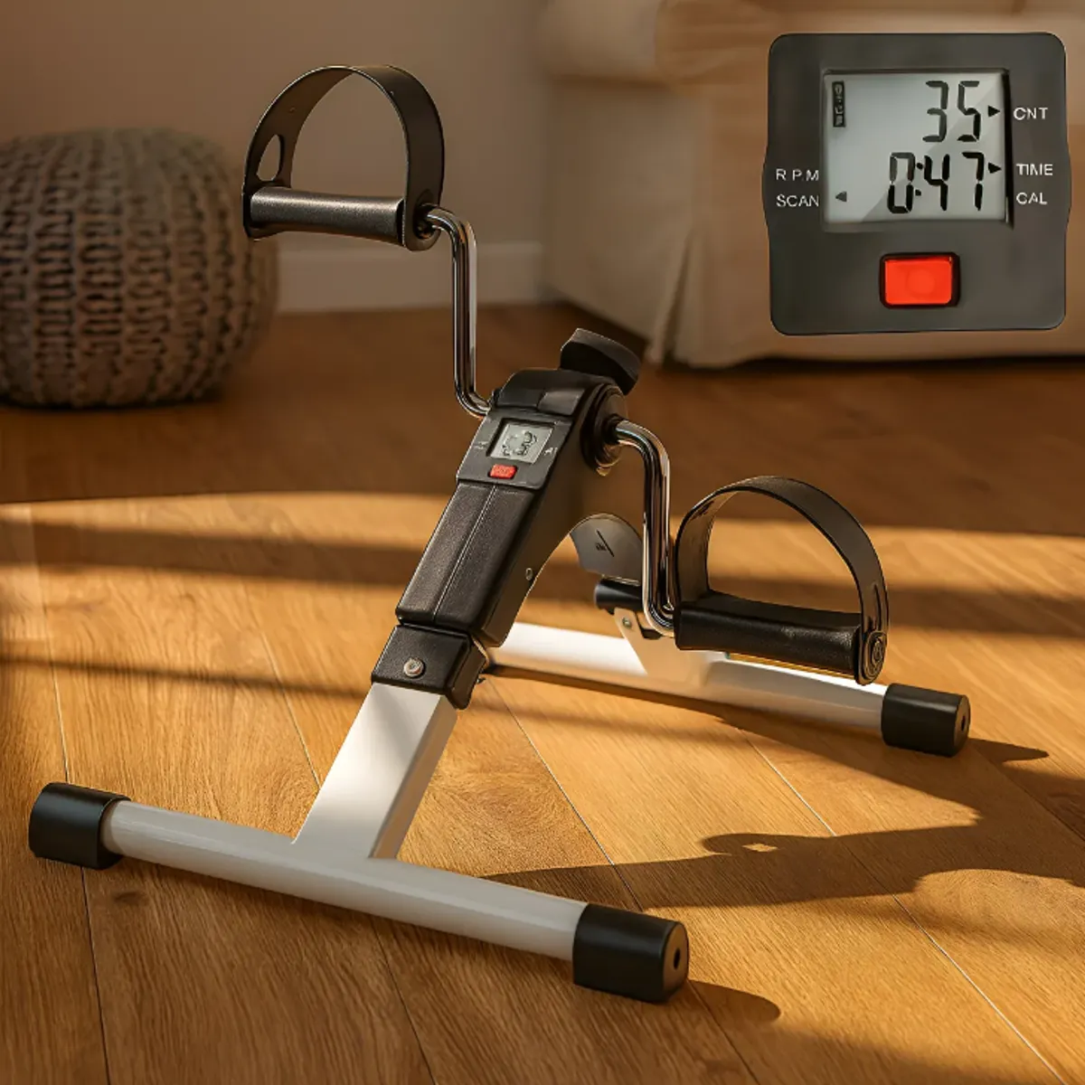 COSMETICAVAL - Pedalera Con Pantalla Lcd Rehabilitación Ejercicio Pedal Fit Bicicleta