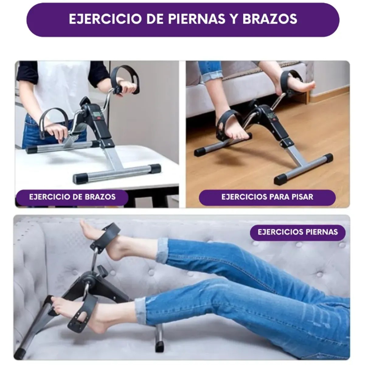 COSMETICAVAL - Pedalera Con Pantalla Lcd Rehabilitación Ejercicio Pedal Fit Bicicleta