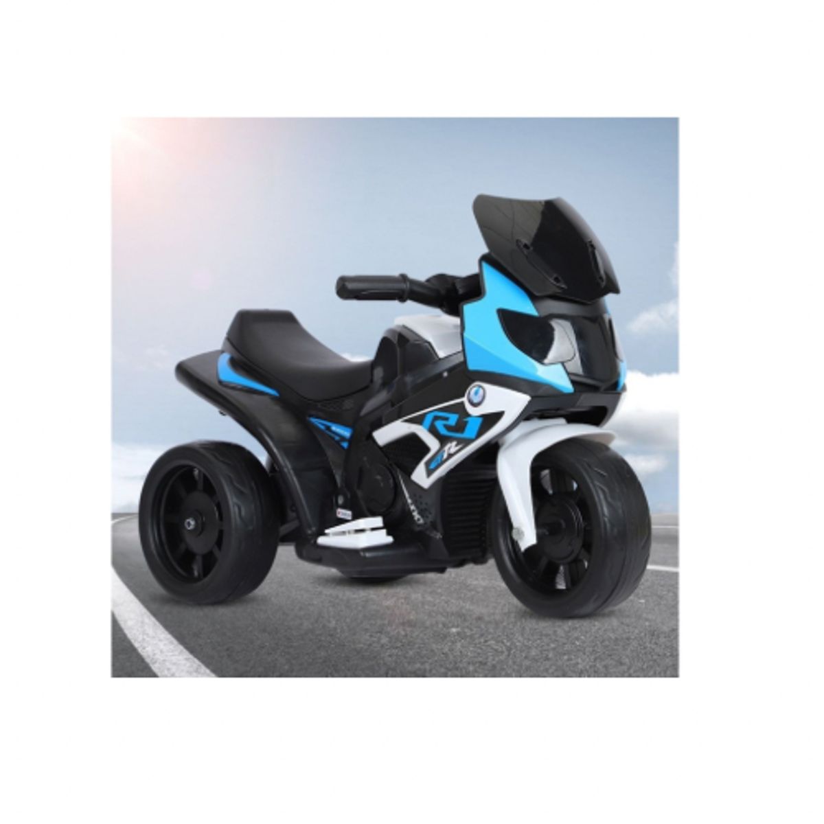 GENERICO - Moto Eléctrica Recargable Niños Niñas Con Tres Ruedas Niño Color Azul