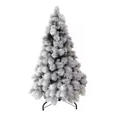 GENERICO - Árbol De Navidad Blanco Terciopelo De 210cm Desmontable