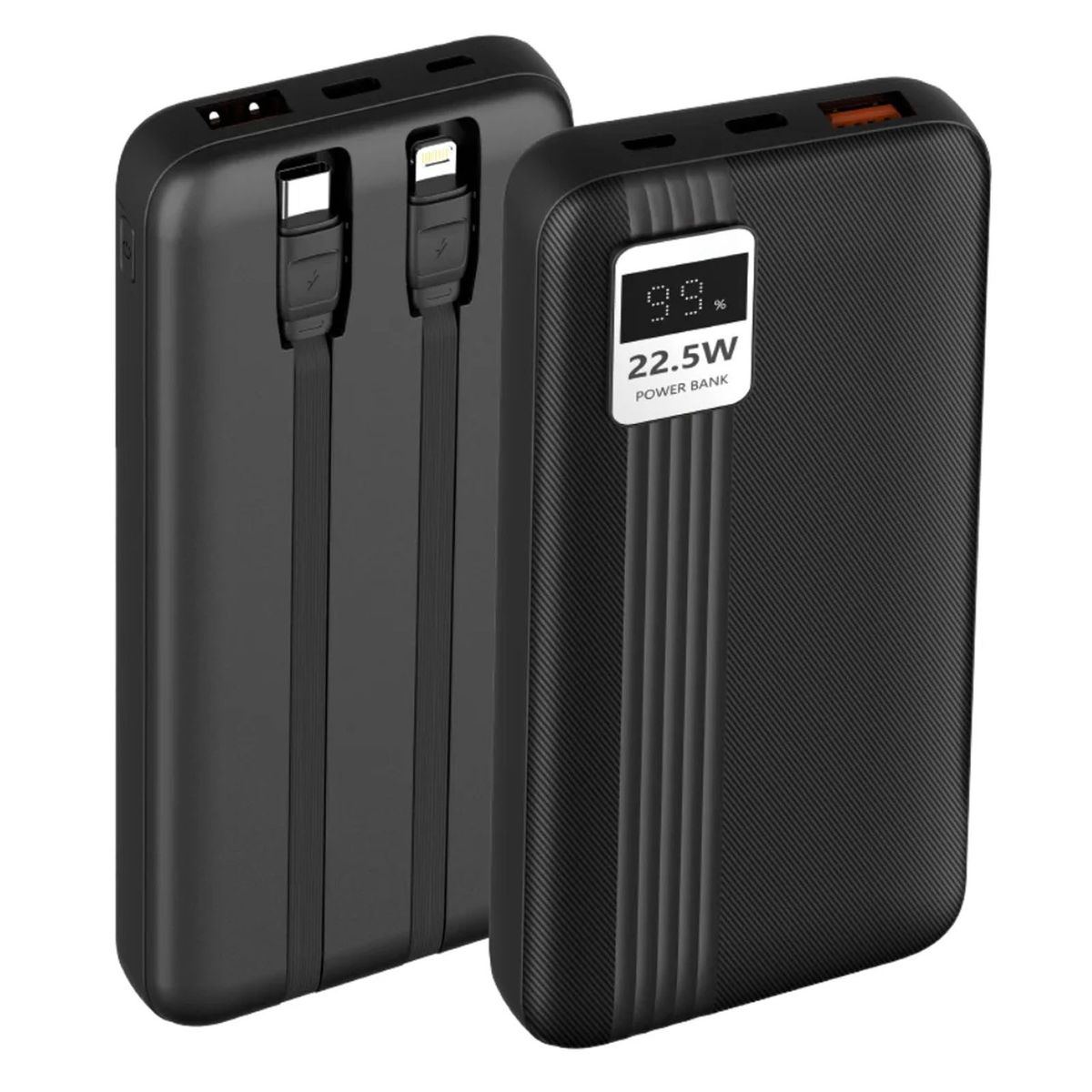 TECNOLAB - Bateria Externa Power Bank Carga Rapida 10000mah TL538 Negro