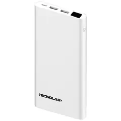 TECNOLAB - Bateria Externa PowerBank Carga Rapida 10000mah TL663 Blanco