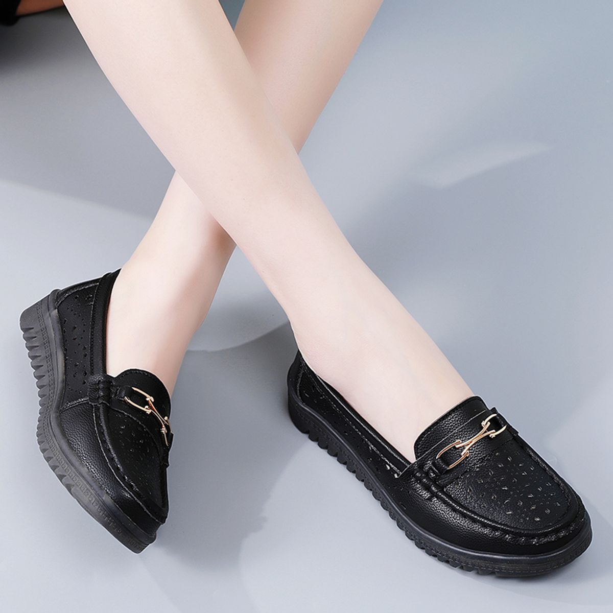 SHANDIAN - Zapatillas Mujer Beige