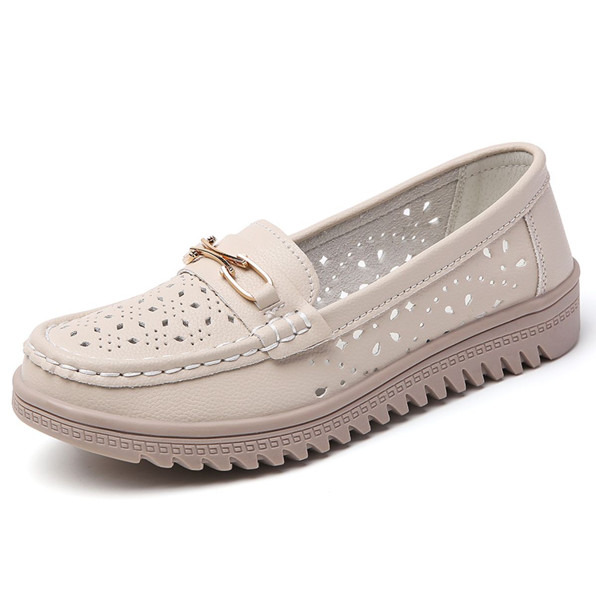 SHANDIAN - Zapatillas Mujer Beige