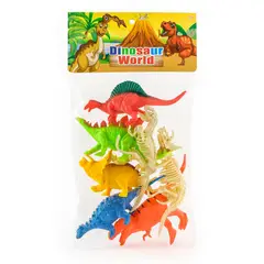 GENERICO - Pack Dinosaurios Figuras De Plástico + Esqueletos Juguete