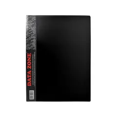 DATA ZONE - Carpeta A4 Negro Con Clip Gusano y Bolsillo Datazone