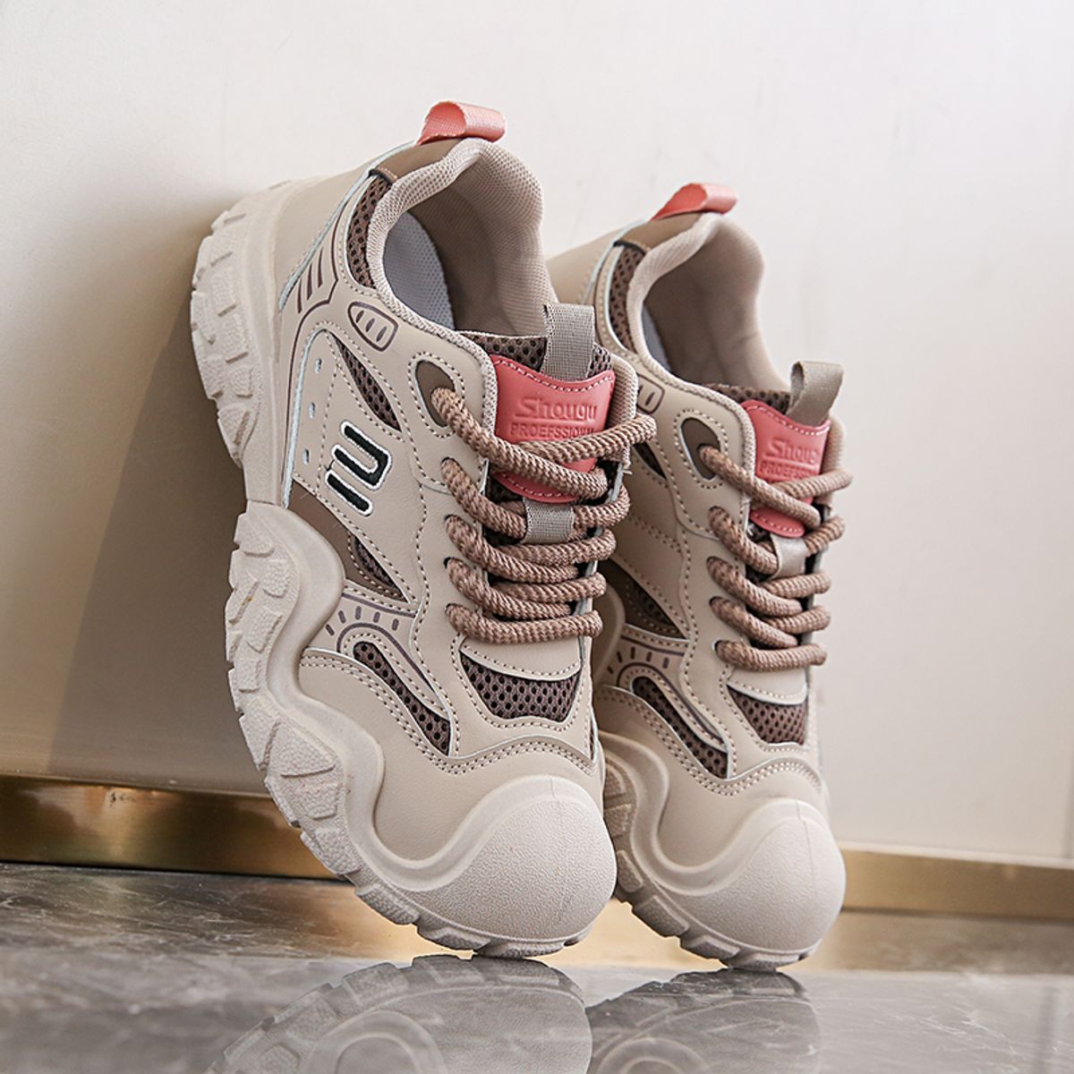 SHANDIAN - Zapatillas Mujer Amarillo