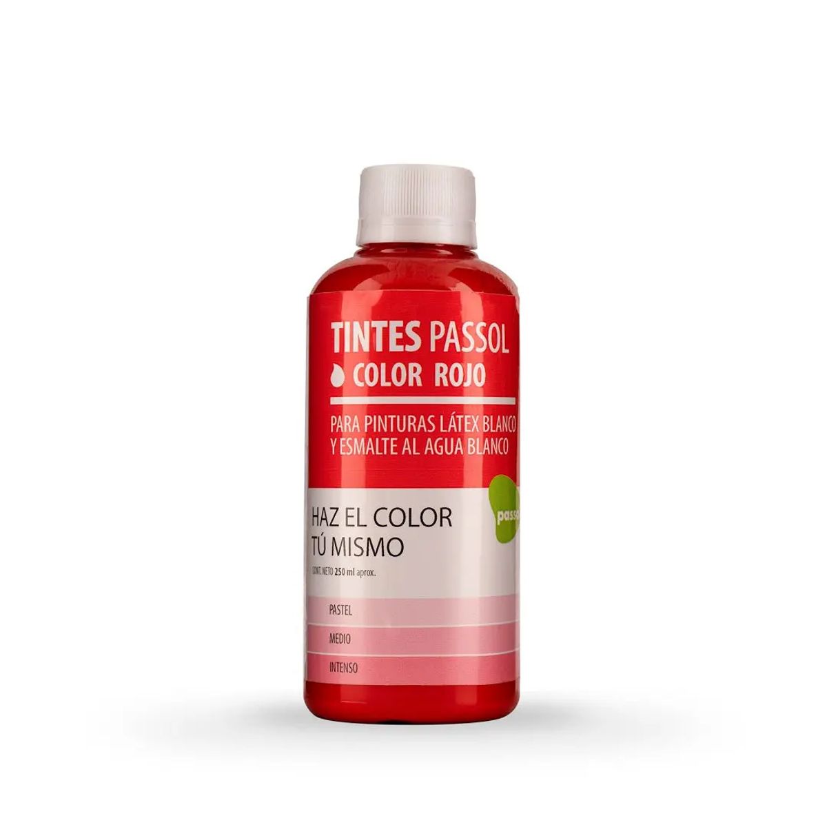 PASSOL - Tinte Passol Rojo 250ml Concentrado Universal