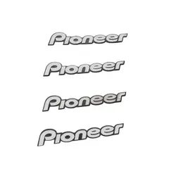 GENERICO - Set 4 Emblemas Logos Compatible Pioneer Adhesivo Auto Parlantes