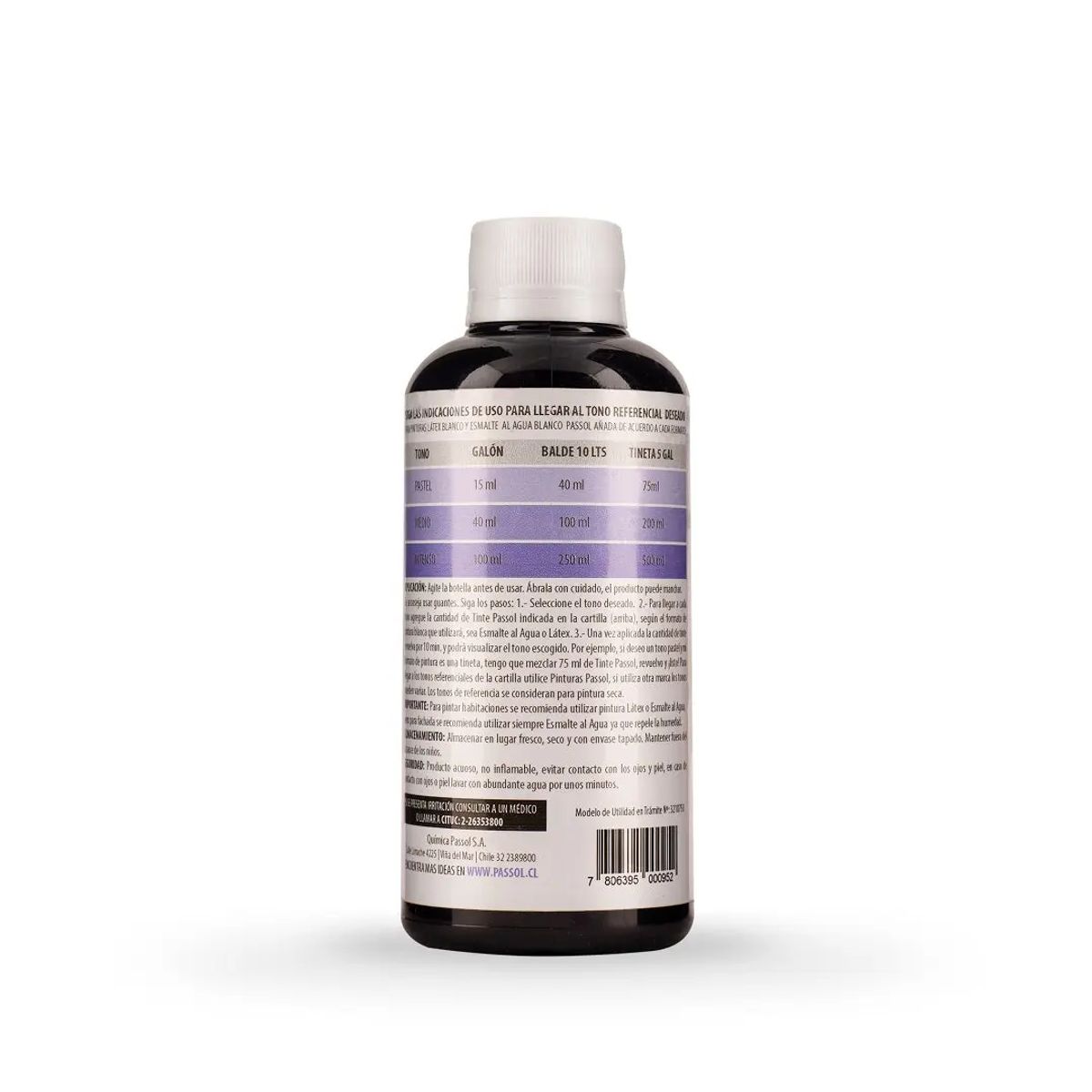 PASSOL - Tinte Passol Morado 250ml Concentrado Universal