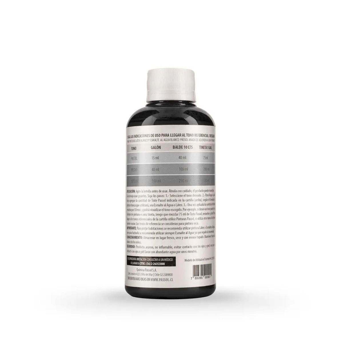 PASSOL - Tinte Passol Gris 250ml Concentrado Universal