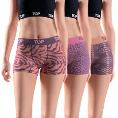TOP - Bóxer Corto MUJER Algodón Pack 3 Colección Skins C1