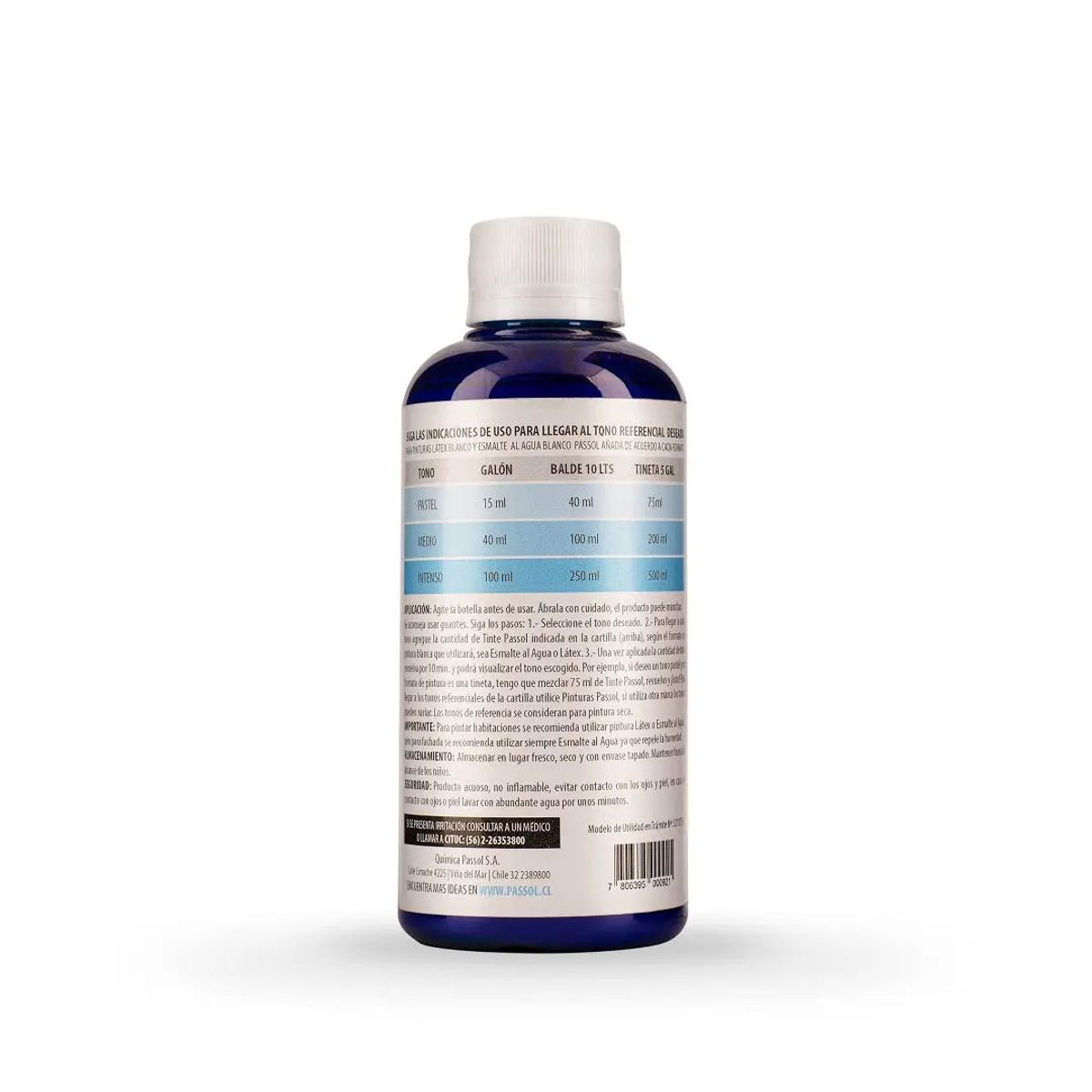 PASSOL - Tinte Passol Azul 250ml Concentrado Universal