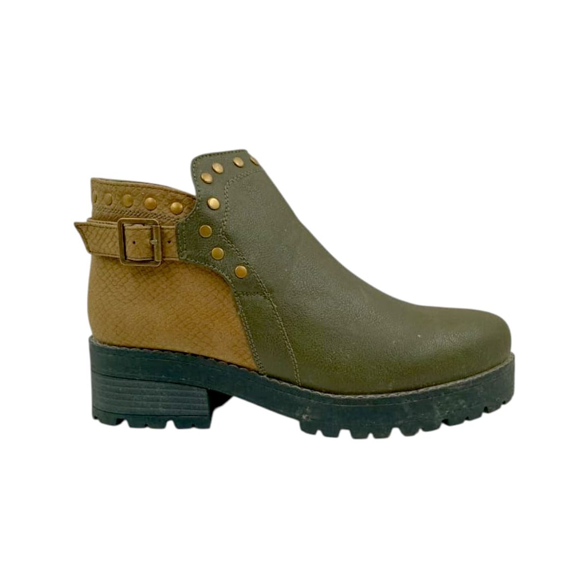 HERIEL - Botín Verde Oliva Mujer