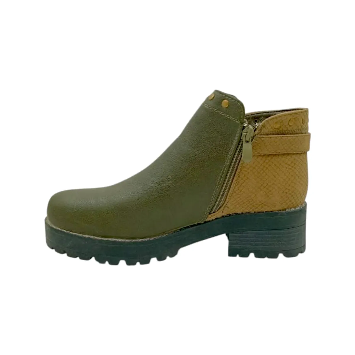 HERIEL - Botín Verde Oliva Mujer