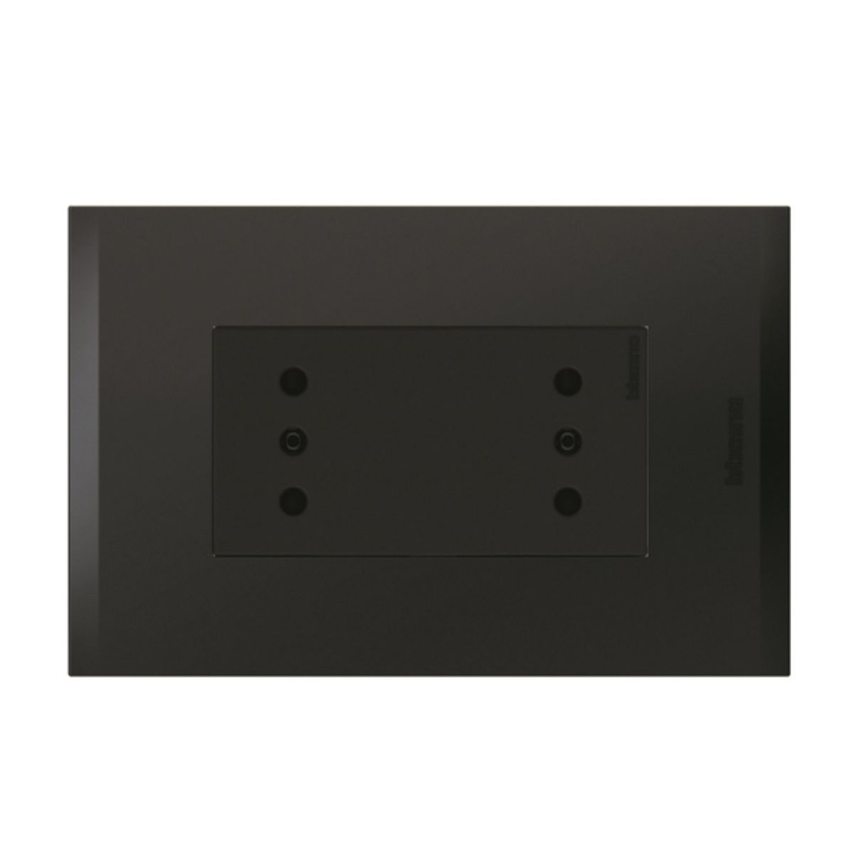 BTICINO - Enchufe Duplex Bticino 2P+T 10A 250V Antracita Black Nobile