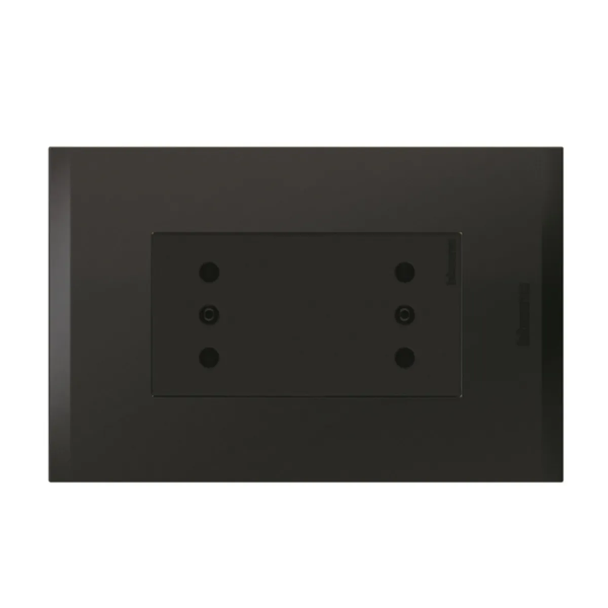 BTICINO - Enchufe Duplex Bticino 2P+T 10A 250V Antracita Black Nobile