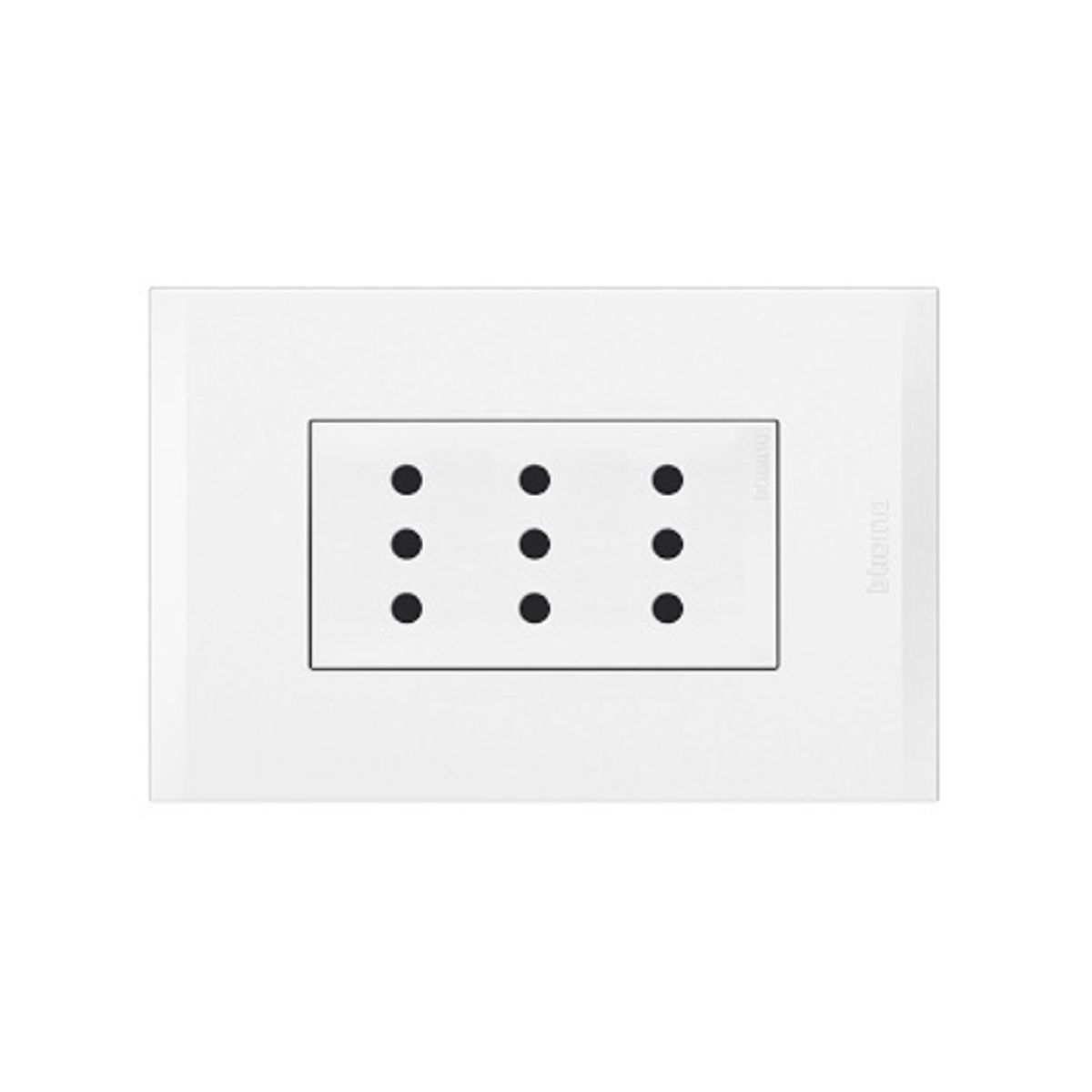 BTICINO - Enchufe Triplex Bticino 2P+T 10A 250V Blanco Nobile