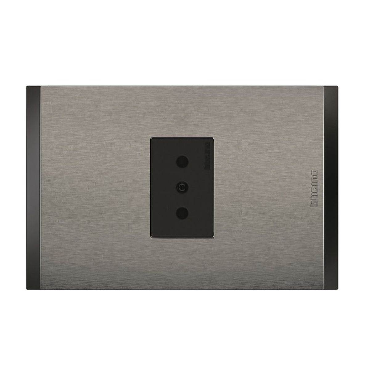 BTICINO - Enchufe Bticino 2P+T 10A 250V Antracita Metal Titanio Nobile