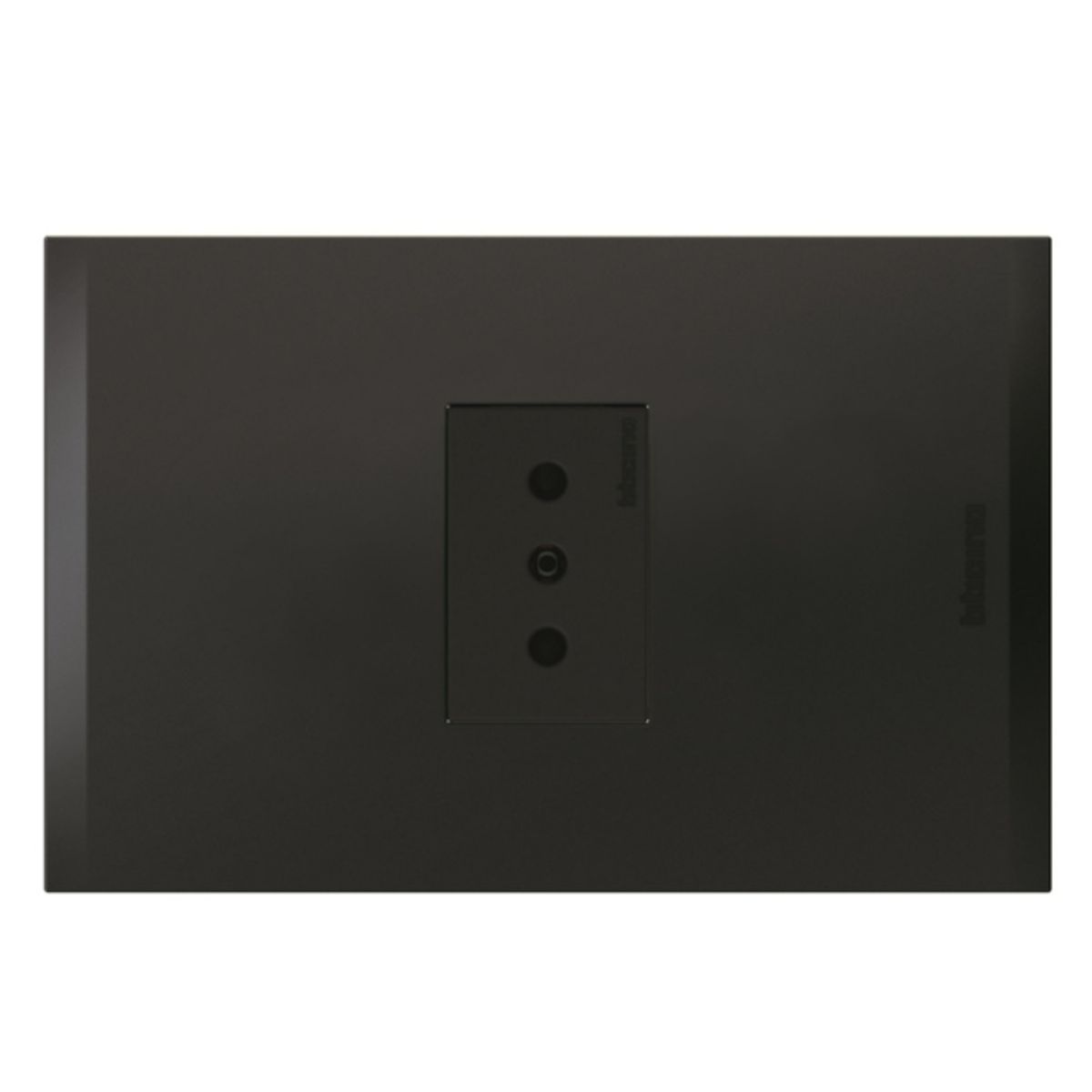 BTICINO - Enchufe Bticino 2P+T 10A 250V Antracita Black Nobile