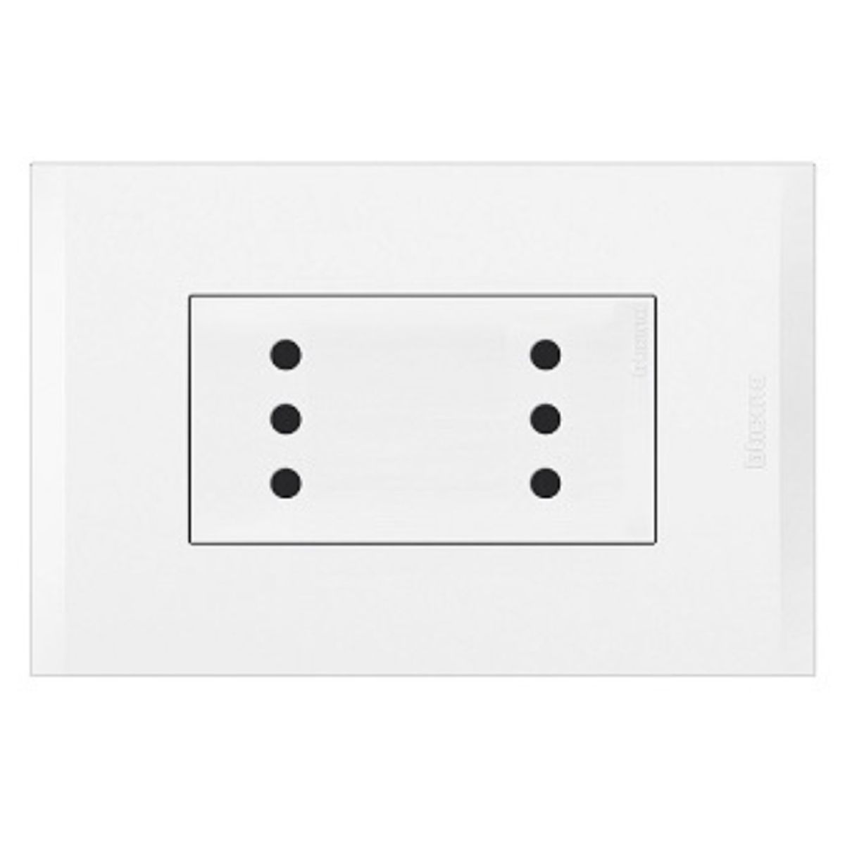 BTICINO - Enchufe Duplex Bticino 2P+T 10A 250V Blanco Nobile