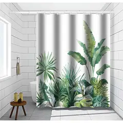 GENERICO - Cortina De Baño Ducha Moderna Tela Impermeable Decorativa