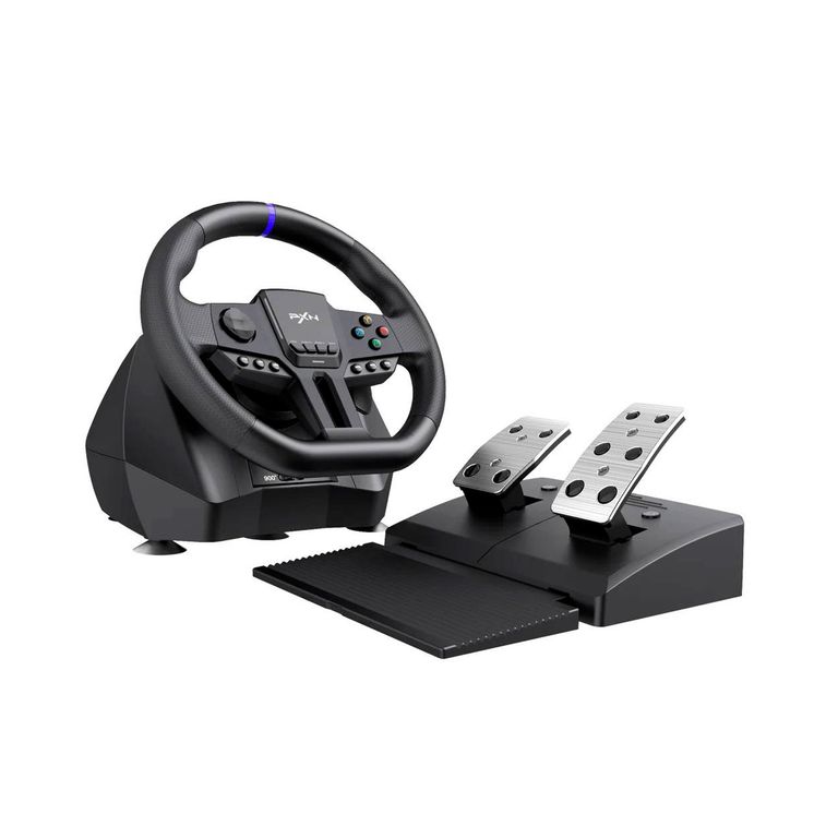 PXN Volante de Carrera Gamer V900 Gen 2 Ajustable + Pedalera PC PS4 XBOX