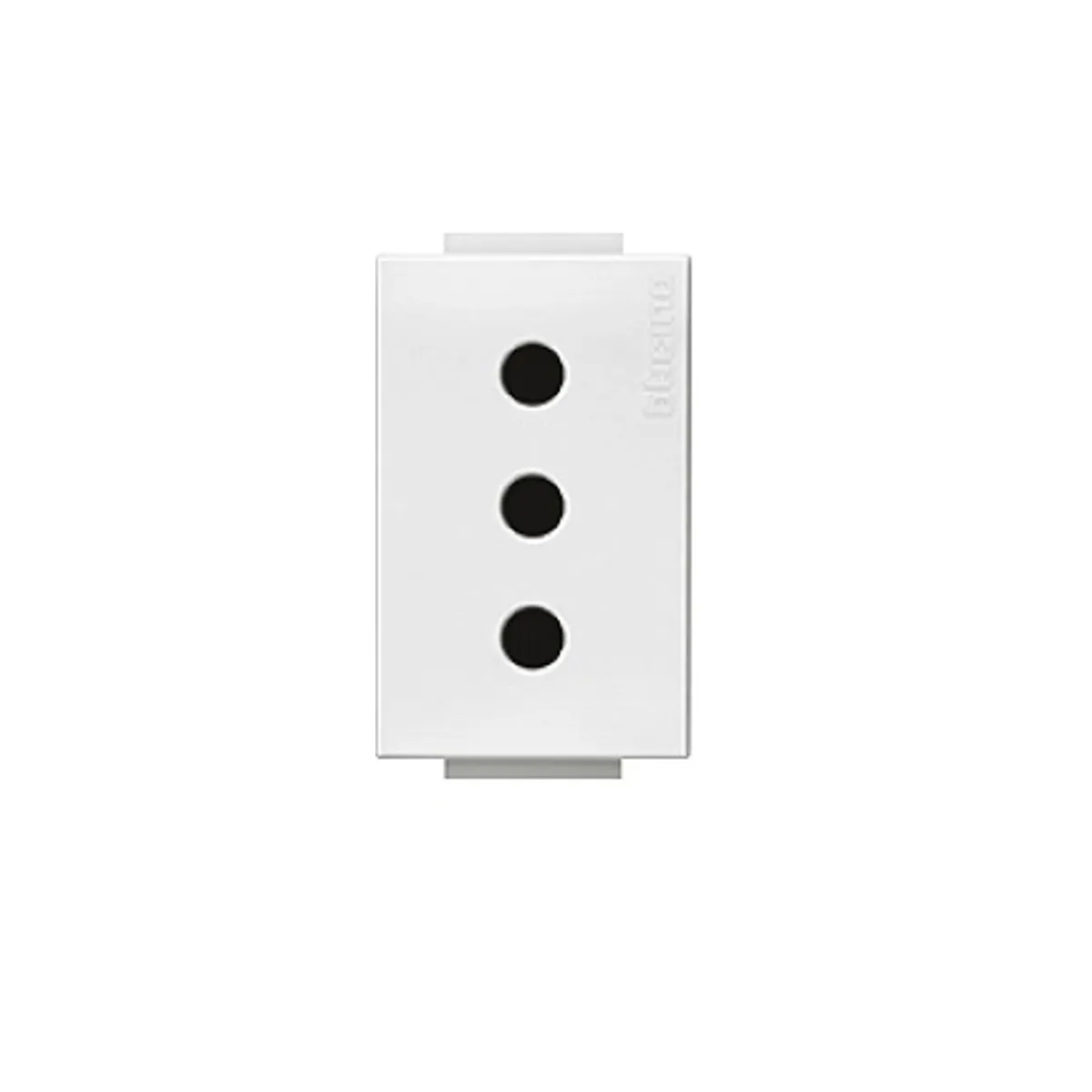 BTICINO - Módulo Enchufe Bticino 2P+T 10A 250V Blanco Nobile