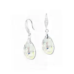 JOYAS MONTERO - Aros Nina Plata 925 creado con cristales de Swarovski® Aurora Boreal