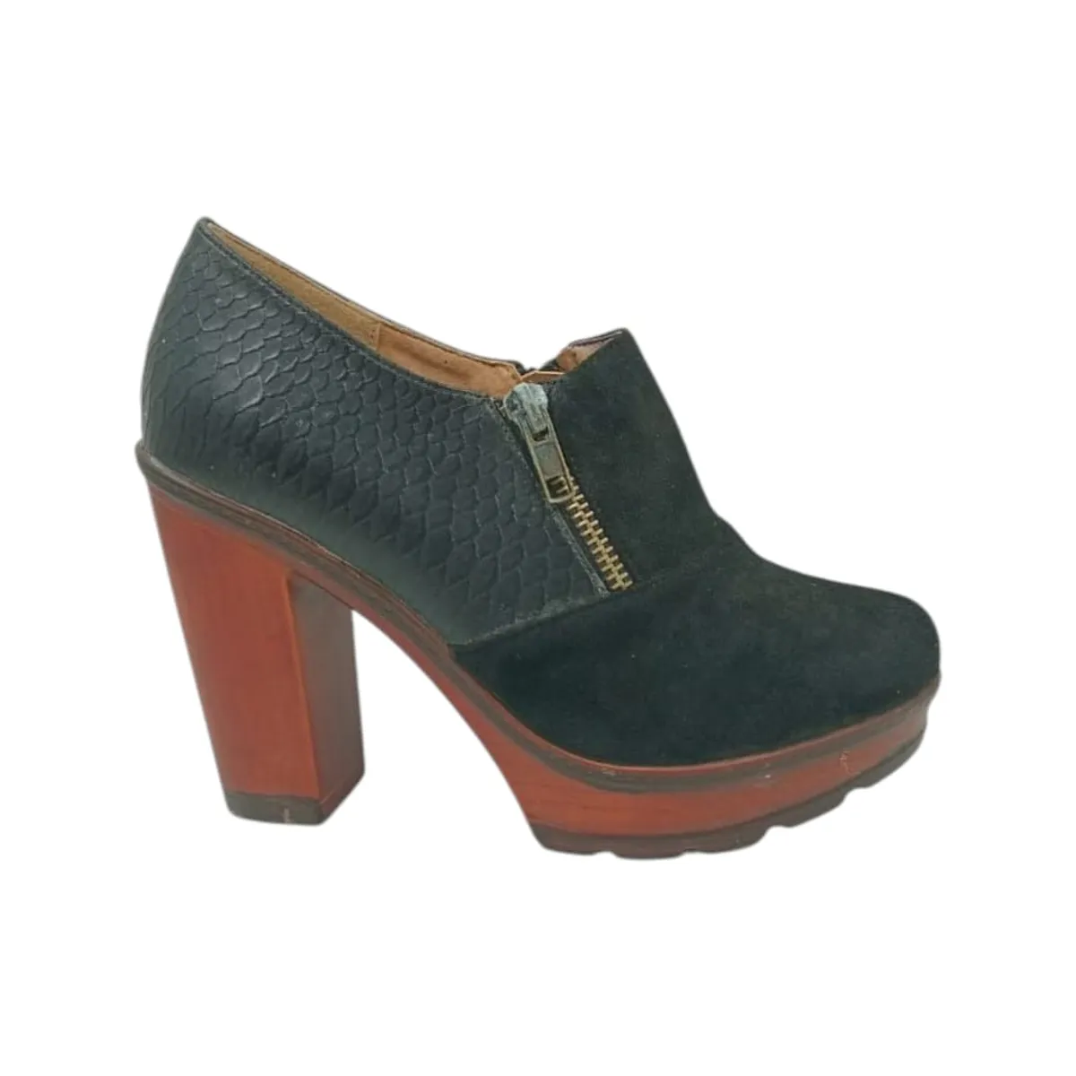 HERIEL - Zapato Negro Taco Mujer