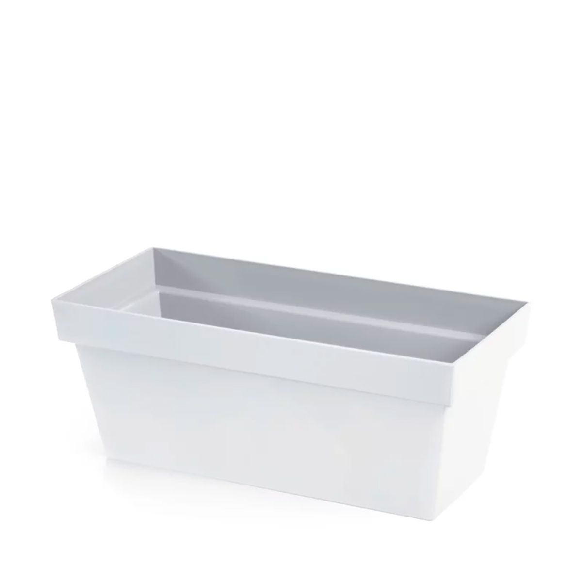 STERN - Jardinera rectangular Cube Basic 40 x 16 cm blanco