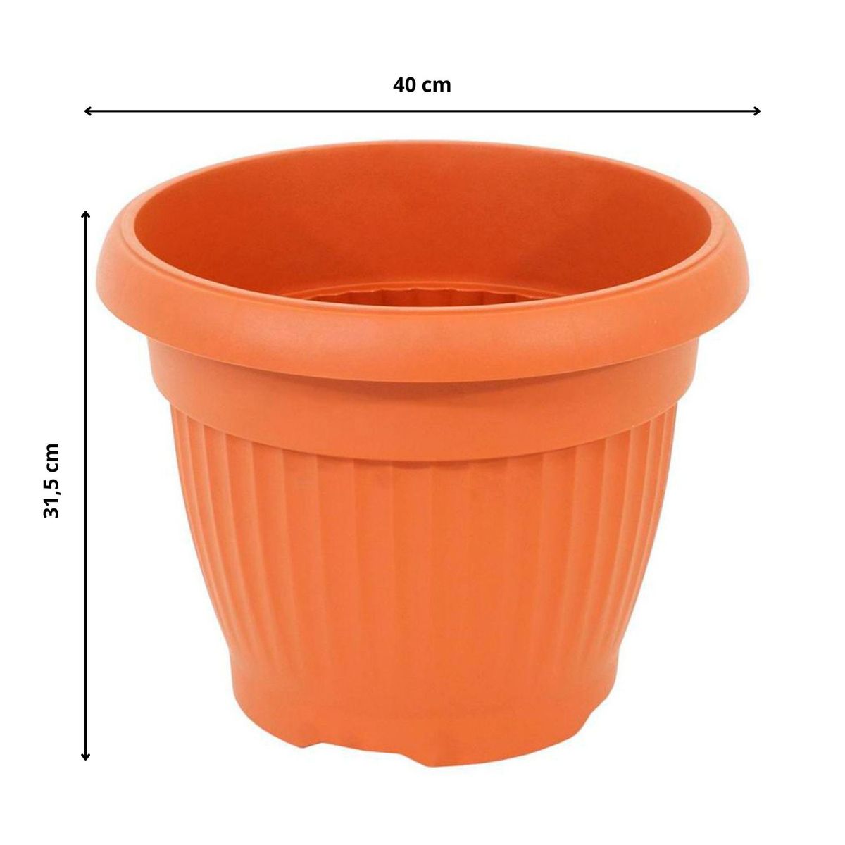 STERN - Macetero redondo Terra 40 x 31,5 cm terracota