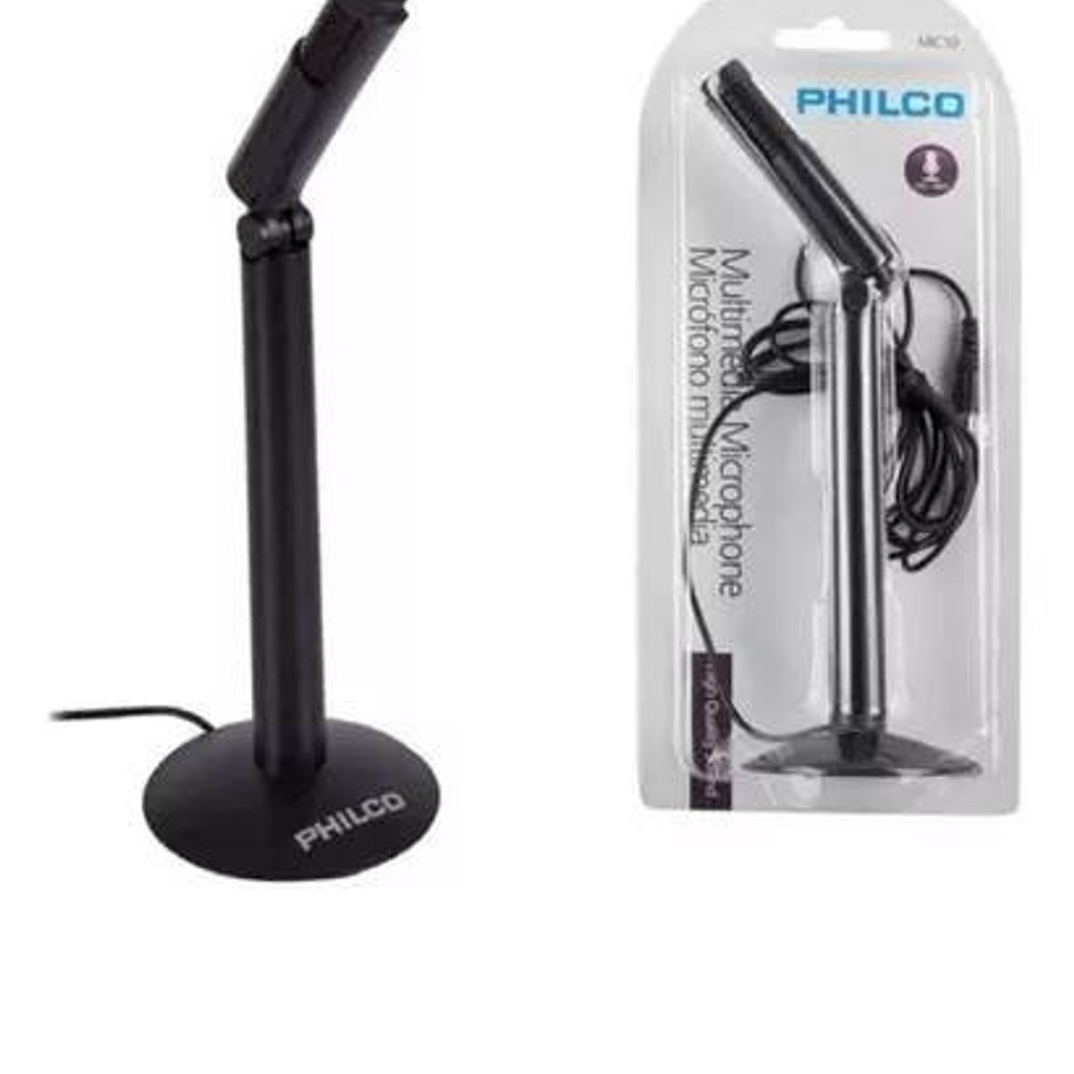 GENERICO - Microfono multimedia con base negro philco MIC10