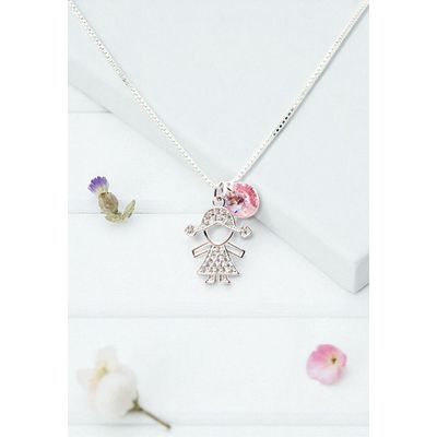 Imagen 2 del producto Collar Niña Plata 925 creado cristales de Swarovski® Light Rose