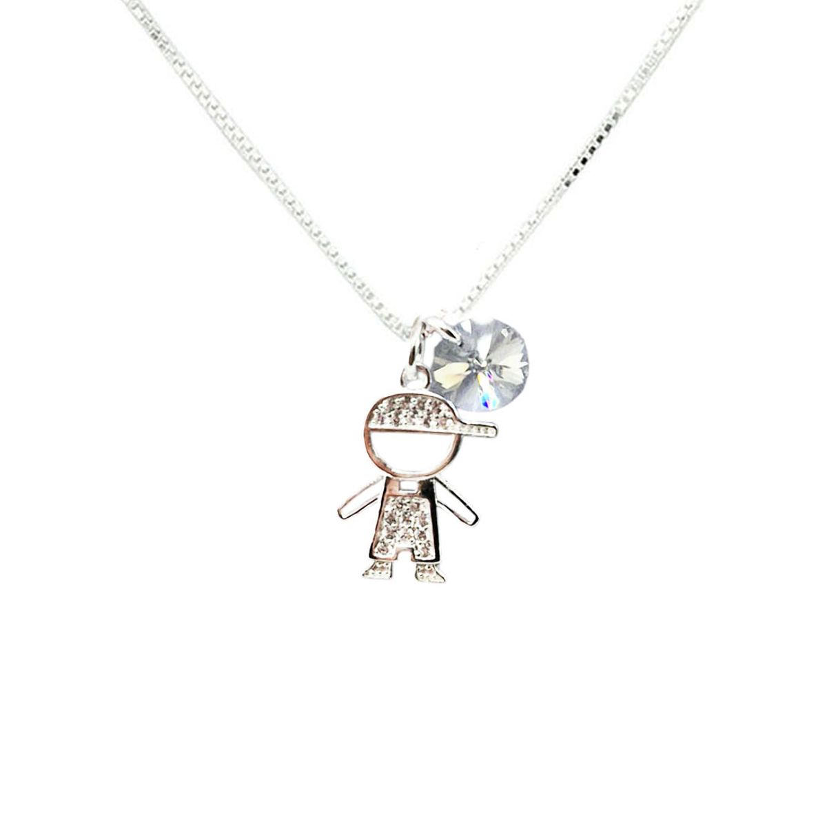 JOYAS MONTERO - Collar Niño Plata 925 creado cristales de Swarovski® Blue Shade