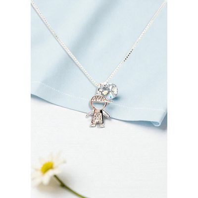 Imagen 2 del producto Collar Niño Plata 925 creado cristales de Swarovski® Blue Shade