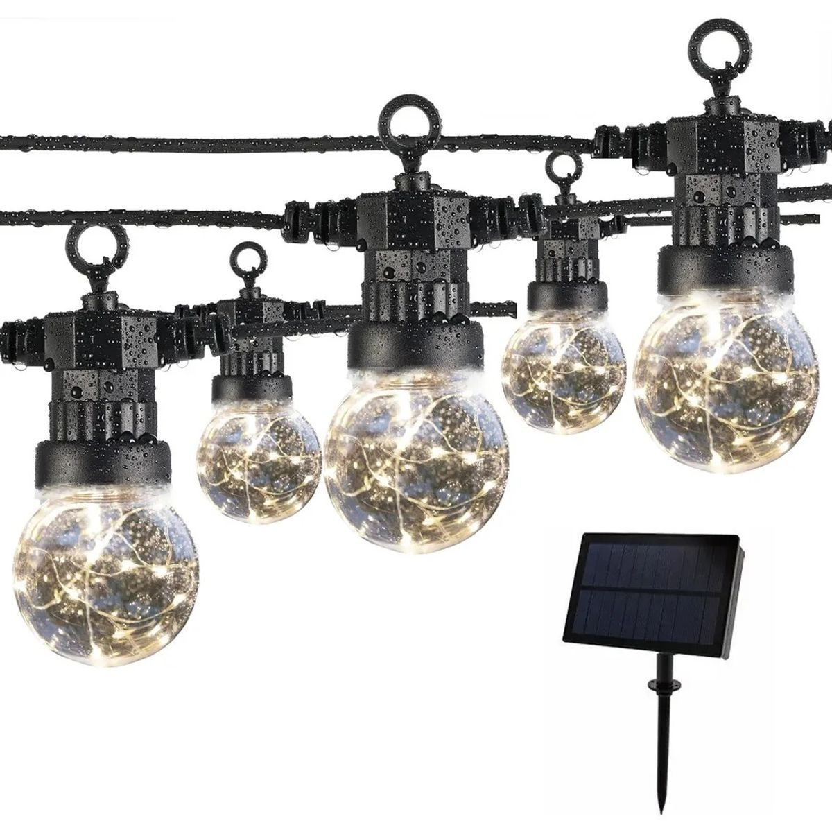 GENERICO - Luces Terraza Solar Luces Guirnalda Luces Exterior Luz Navidad