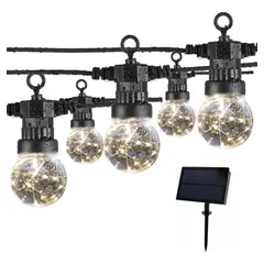 GENERICO - Luces Terraza Solar Luces Guirnalda Luces Exterior Luz Navidad