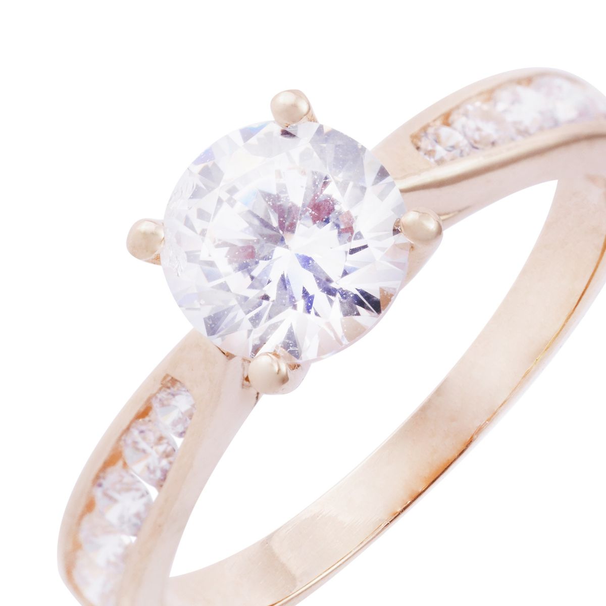 JB JOYAS BARON - Anillo en Oro Miel 18kt Destello en Circón