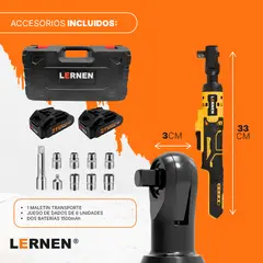 LERNEN - Llave Chicharra eléctrica Inalámbrica PRO + 2 baterías + 6 dados