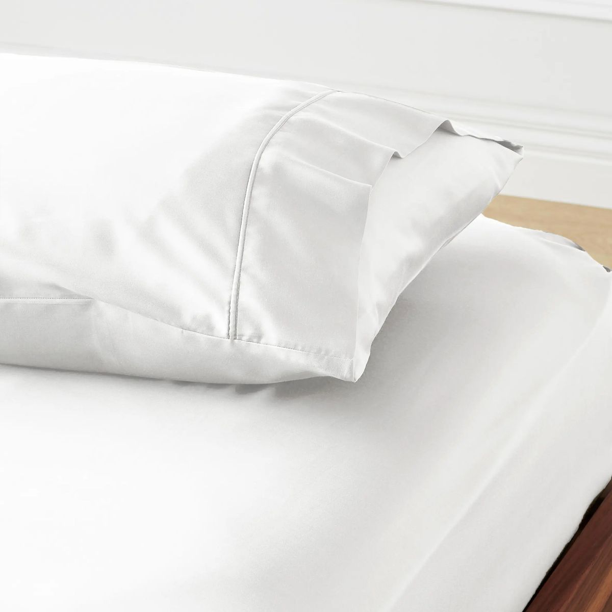 Set 2 Fundas de Almohadas Bambú Blanco 50 x 70cm, marca NATURALINO - Foto Principal