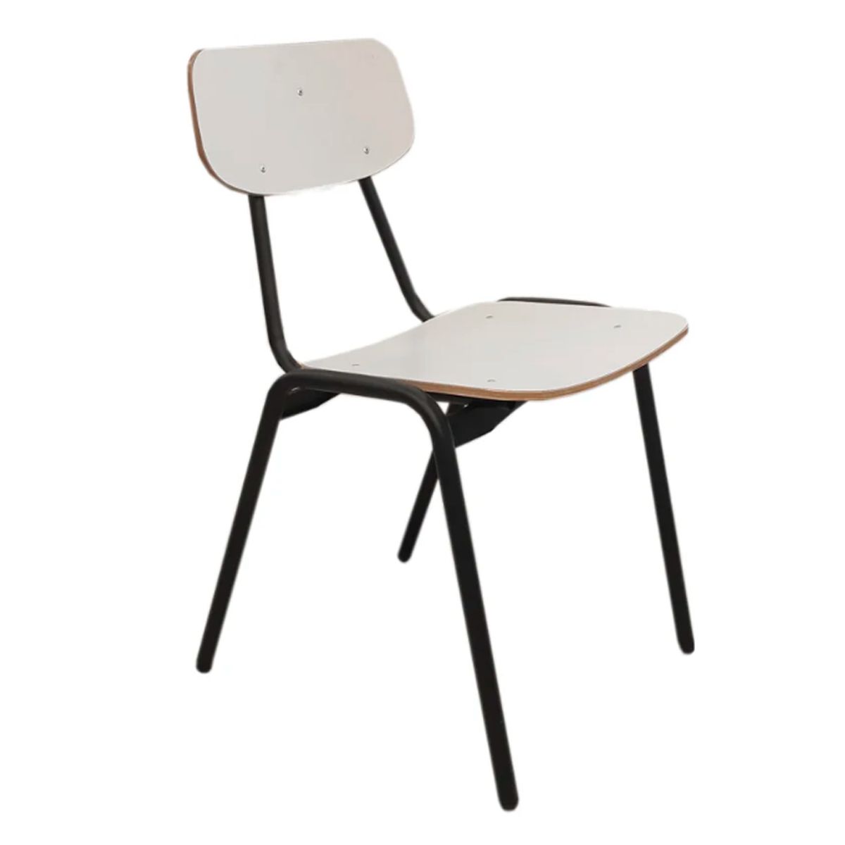 AGM - Silla Casino Blanca Estructura Negra