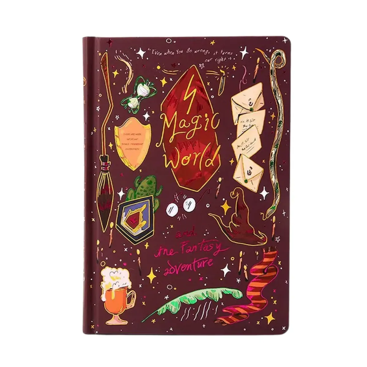 GENERICO - Libreta agenda harry Potter carta Hogwarts Dorada