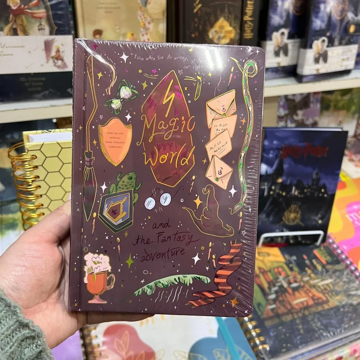 GENERICO - Libreta agenda harry Potter carta Hogwarts Dorada