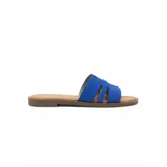 BOVINITA - Sandalia Mujer Plana Azul Casual Cómoda Verano