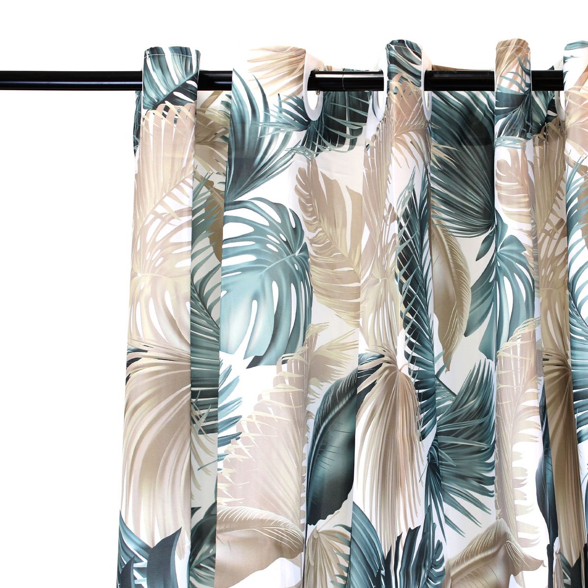 NAUTICA - Cortina para baño Nautica Home poliéster 180x180cm diseño hojas tropicales
