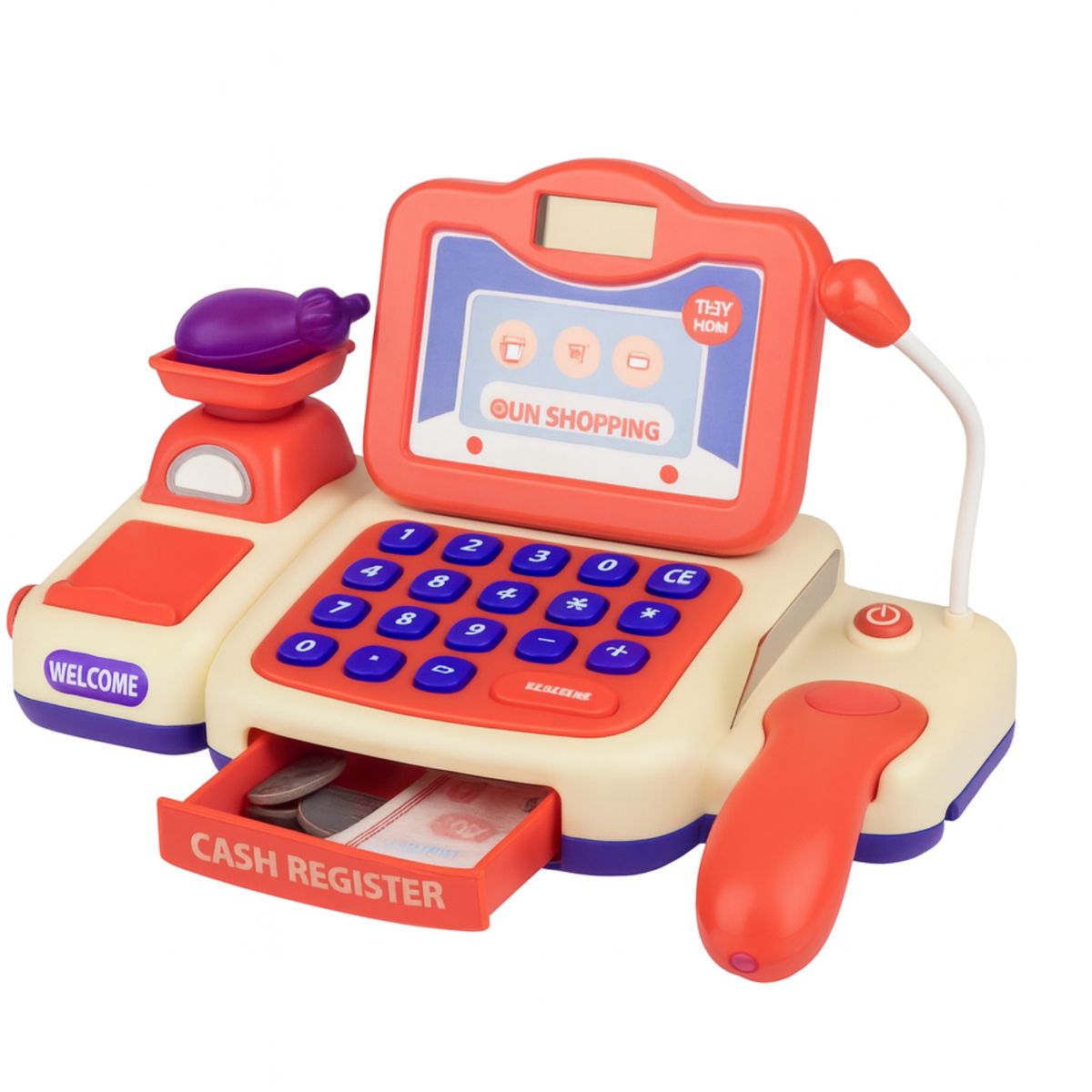 GENERICO - Caja Registradora de Juguete con Sonido y Accesorios